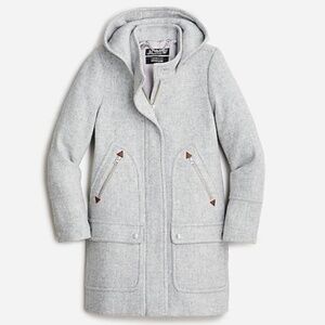 J. Crew Heather Gray Chateau Parka in Italian Stadium-Cloth Wool Size 0
